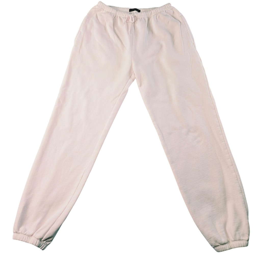 Brandy Melville Pants Womens One Size Pink Fleece Sweatpants Drawstring Pockets